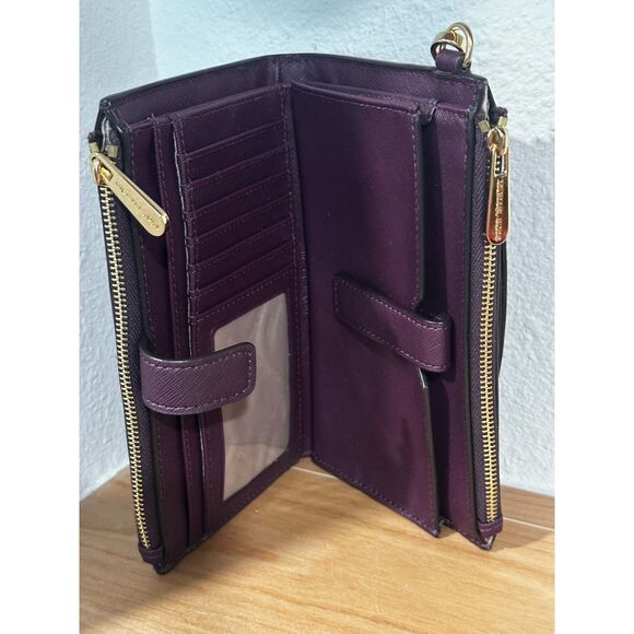 MICHAEL Michael Kors Adele Leather Smartphone Wallet - Picture 8 of 10